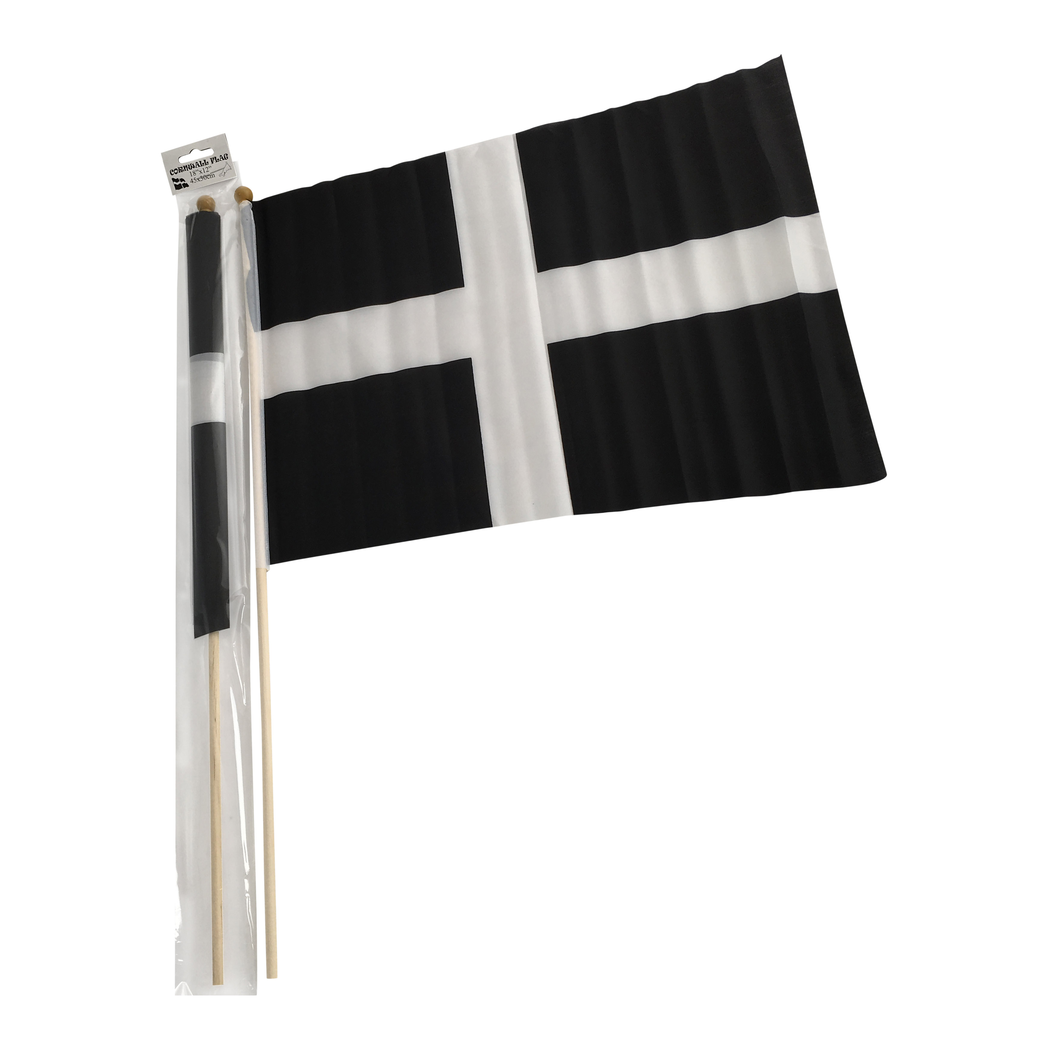Cornwall 3'x2' Fabric Flag on Wood Stick
