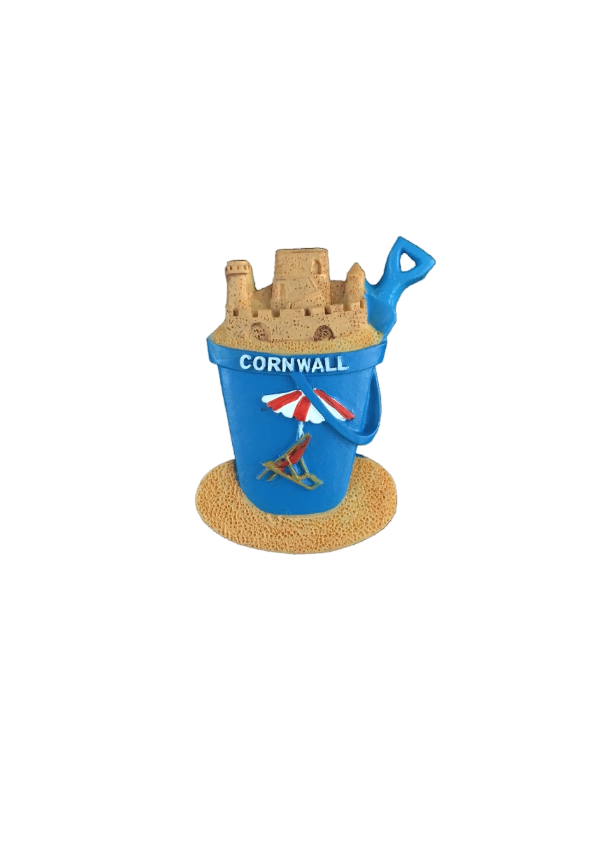 Resin Cornwall Bucket and Spade Magnet
