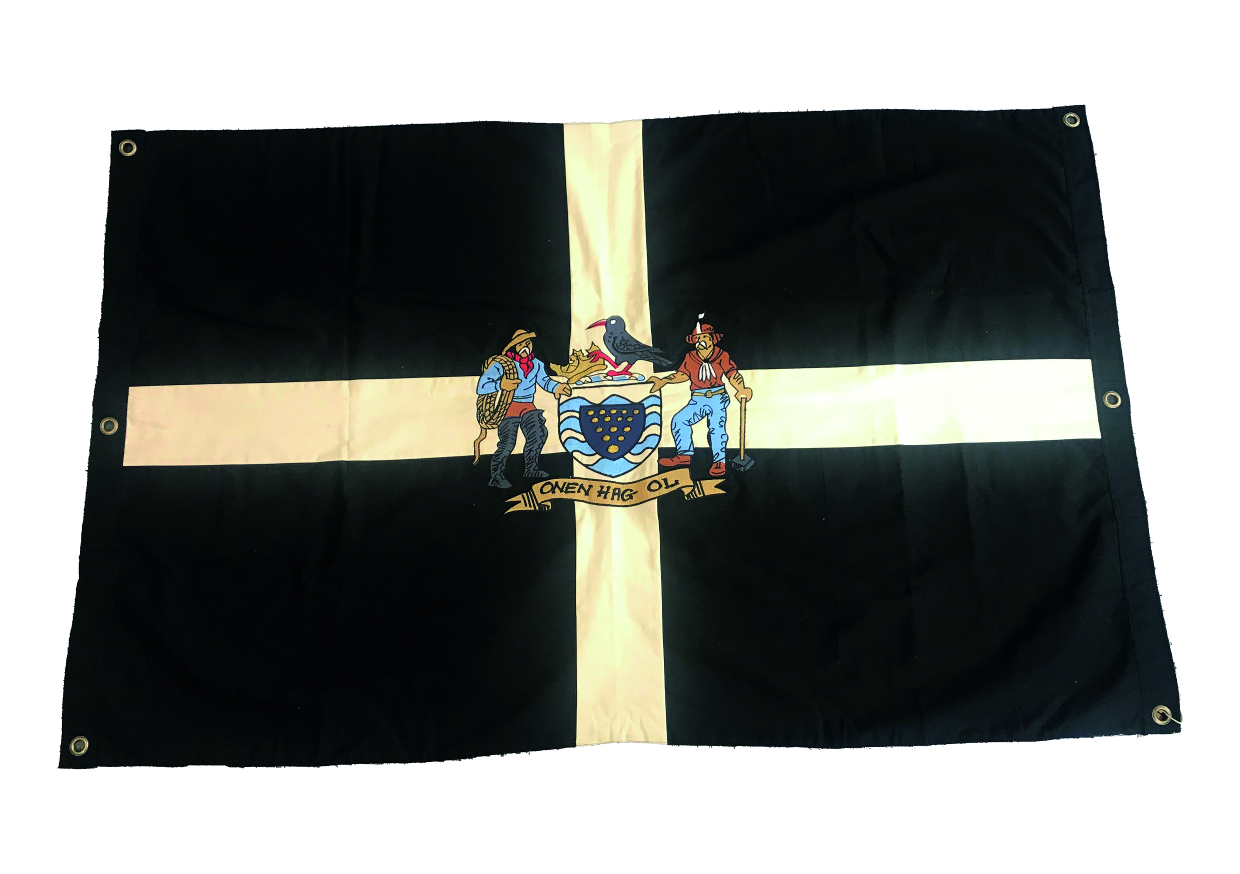 40'' x 60'' Stitched Cornwall Flag with Embroidered Crest