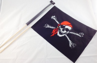 Pirate Flag Hand Waver 12'' x 18''