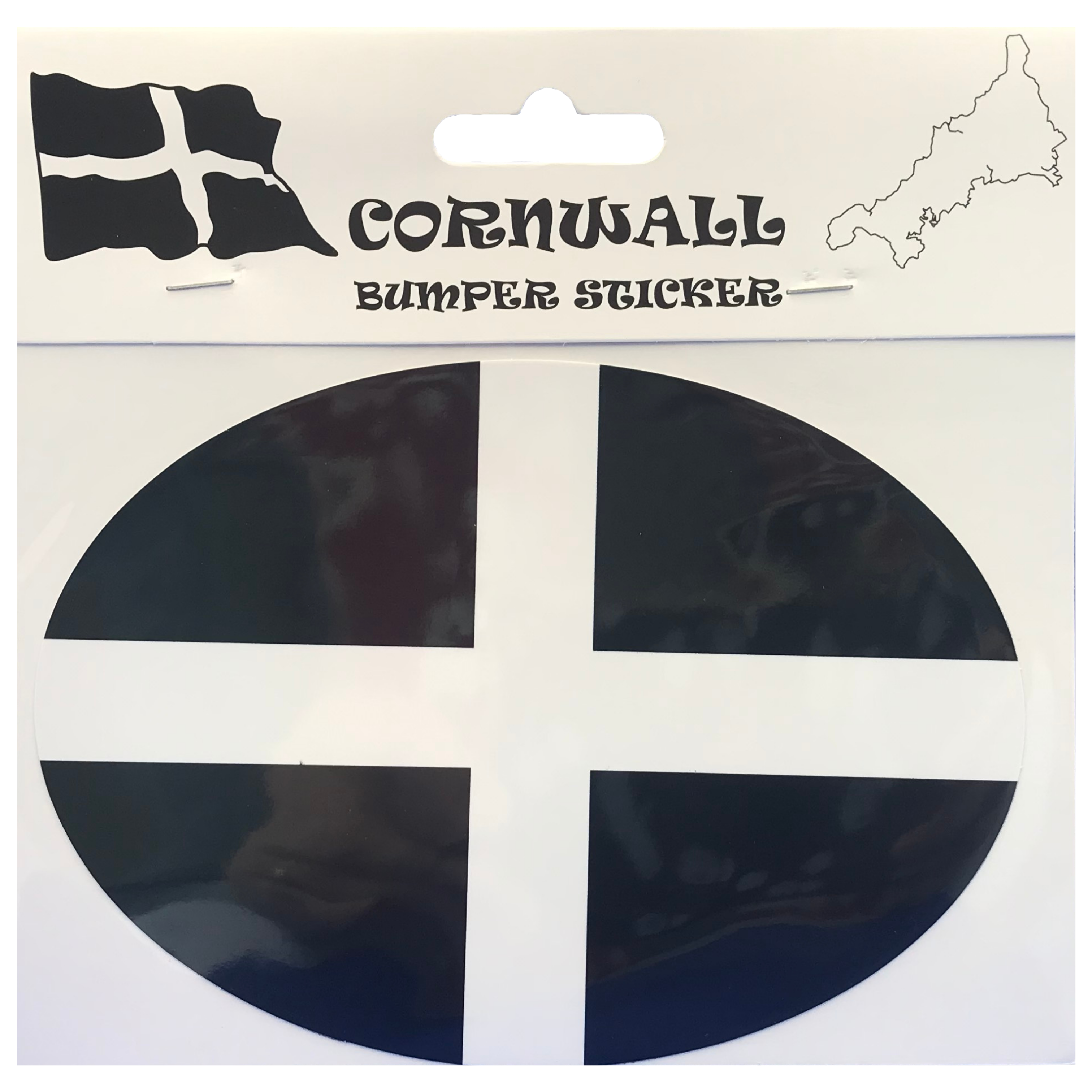 Cornwall Flag Oval Bumper Sticker