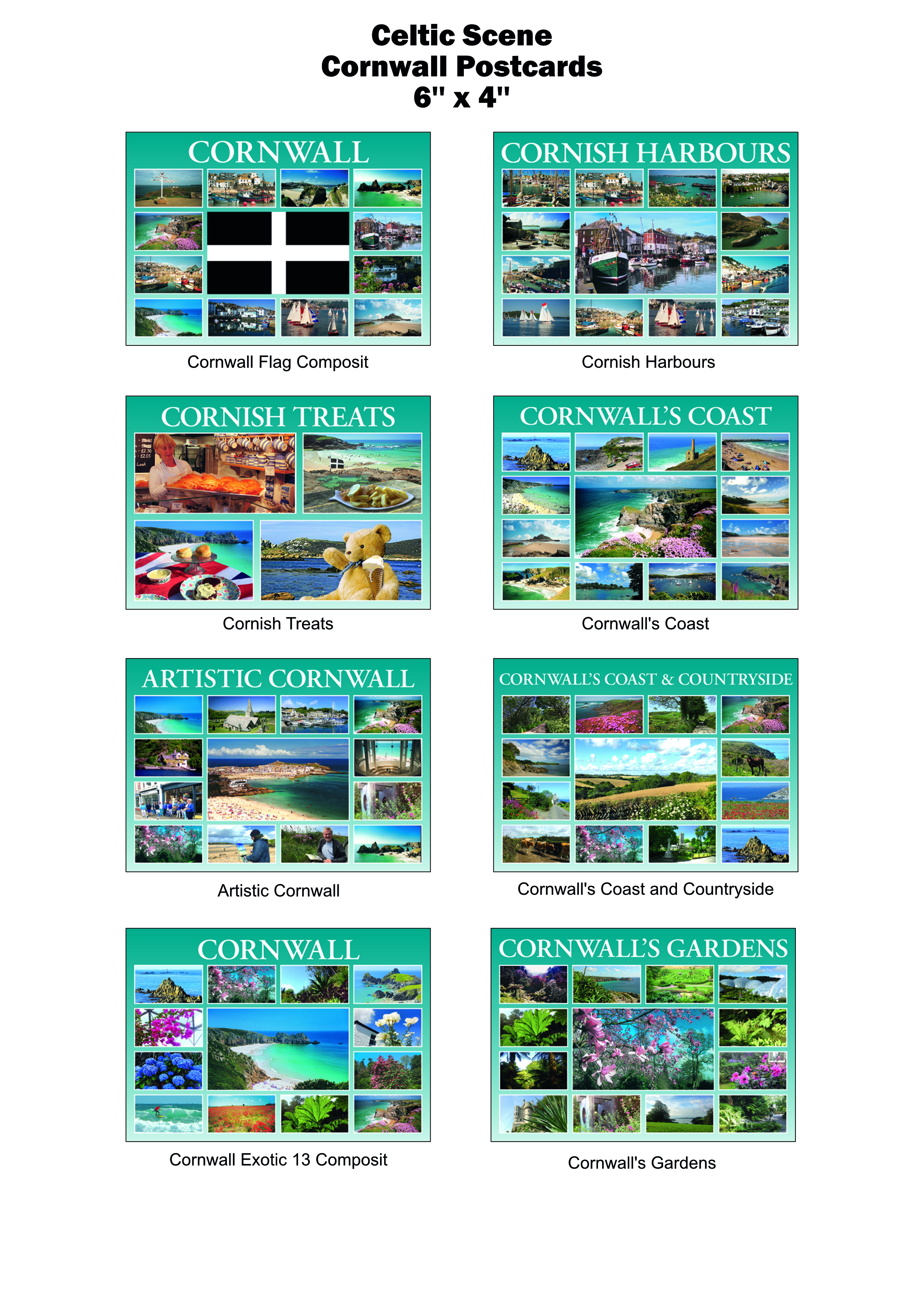 Cornwall Celtic Scene Postcards Page 1
