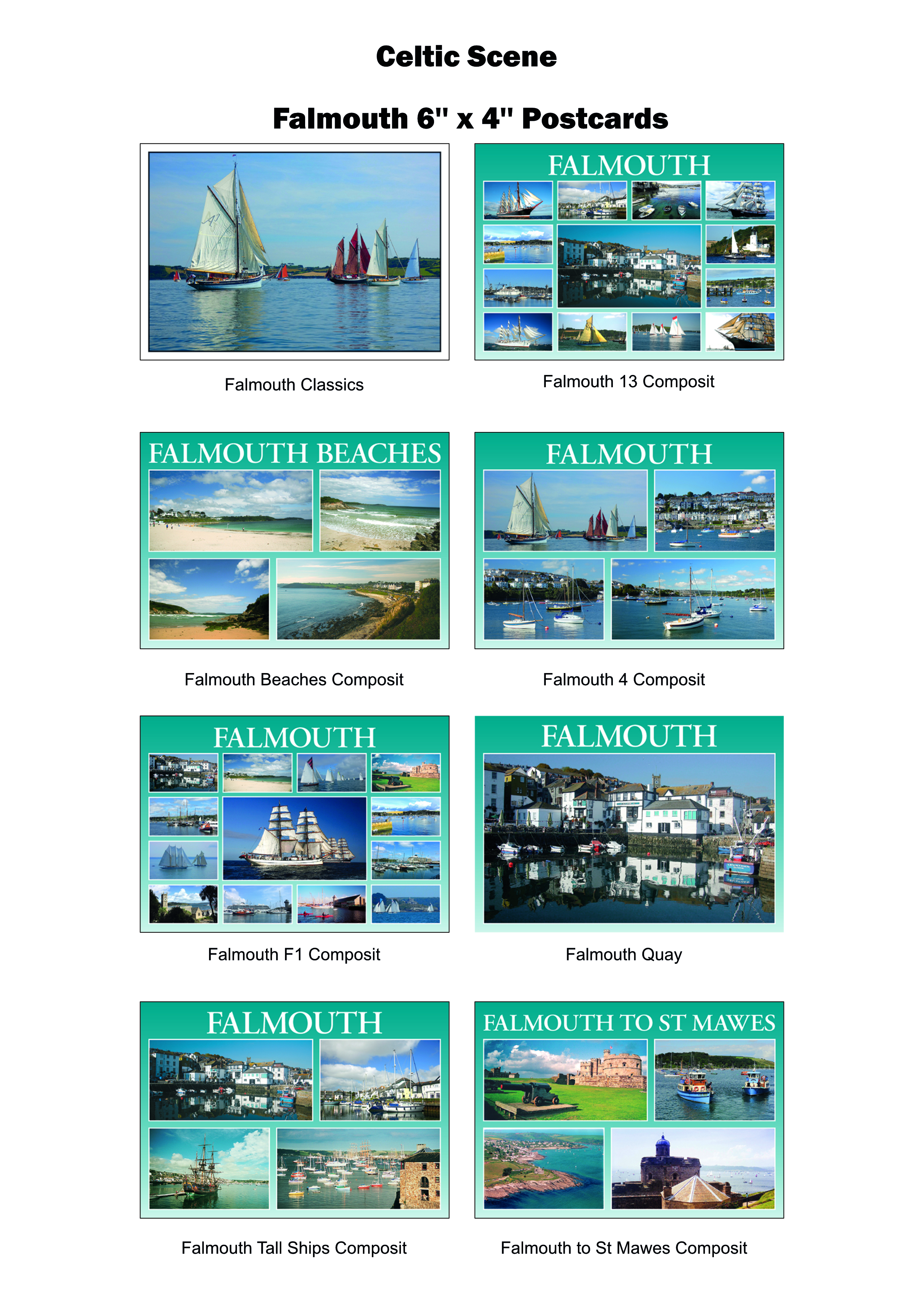Falmouth Celtic Scene Postcards