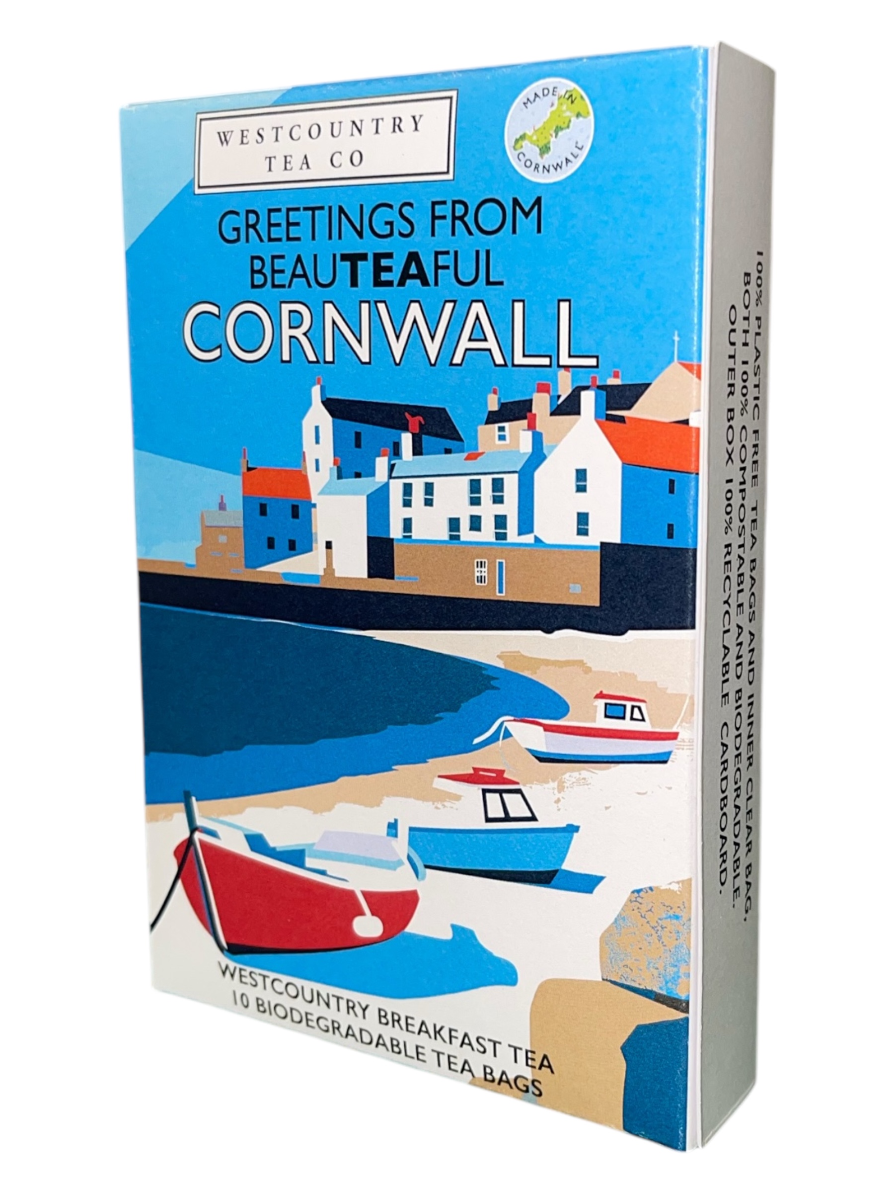 Cornwall Tea Bags Postcard Box