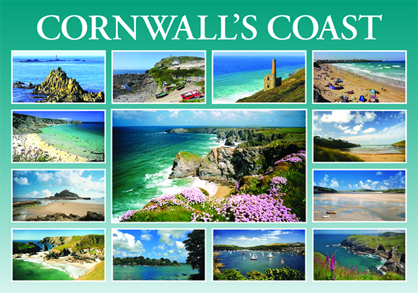Celtic Scene Postcard Cornwall's Coast Composite