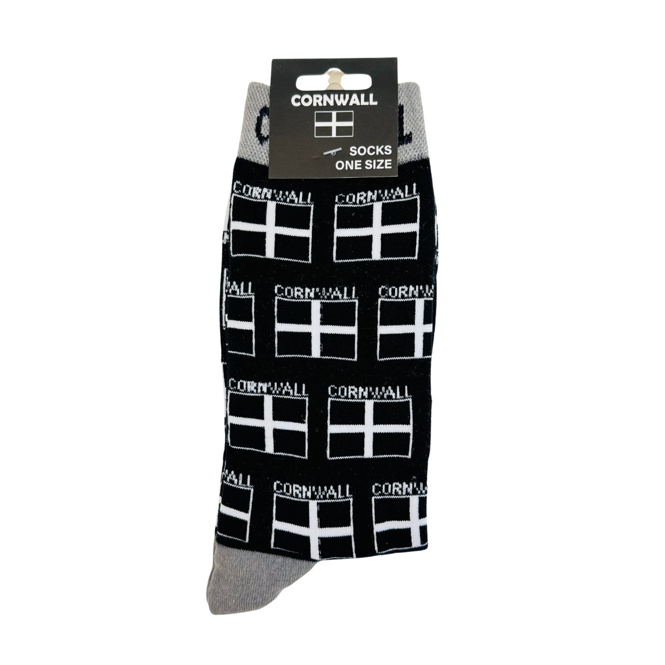 Black Cornwall Flag Socks